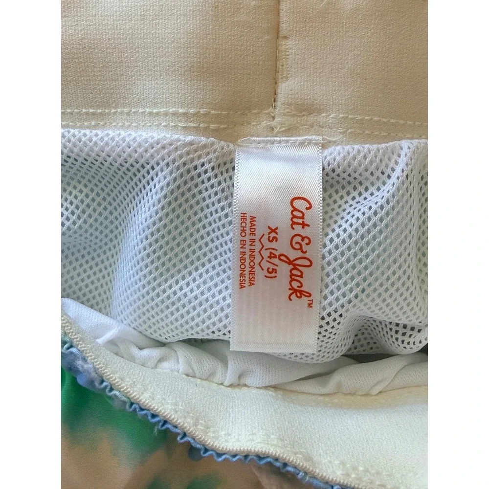 Cat & Jack Multicolor Tie Dye Mesh Lined UPF50+ Swim Trunks Boys XS 4/5 NEW NWT